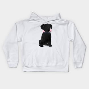 Cute Preppy Black Lab Puppy Dog Kids Hoodie